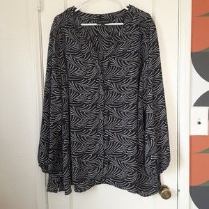 Lane Bryant Blouse Women's 26 Black